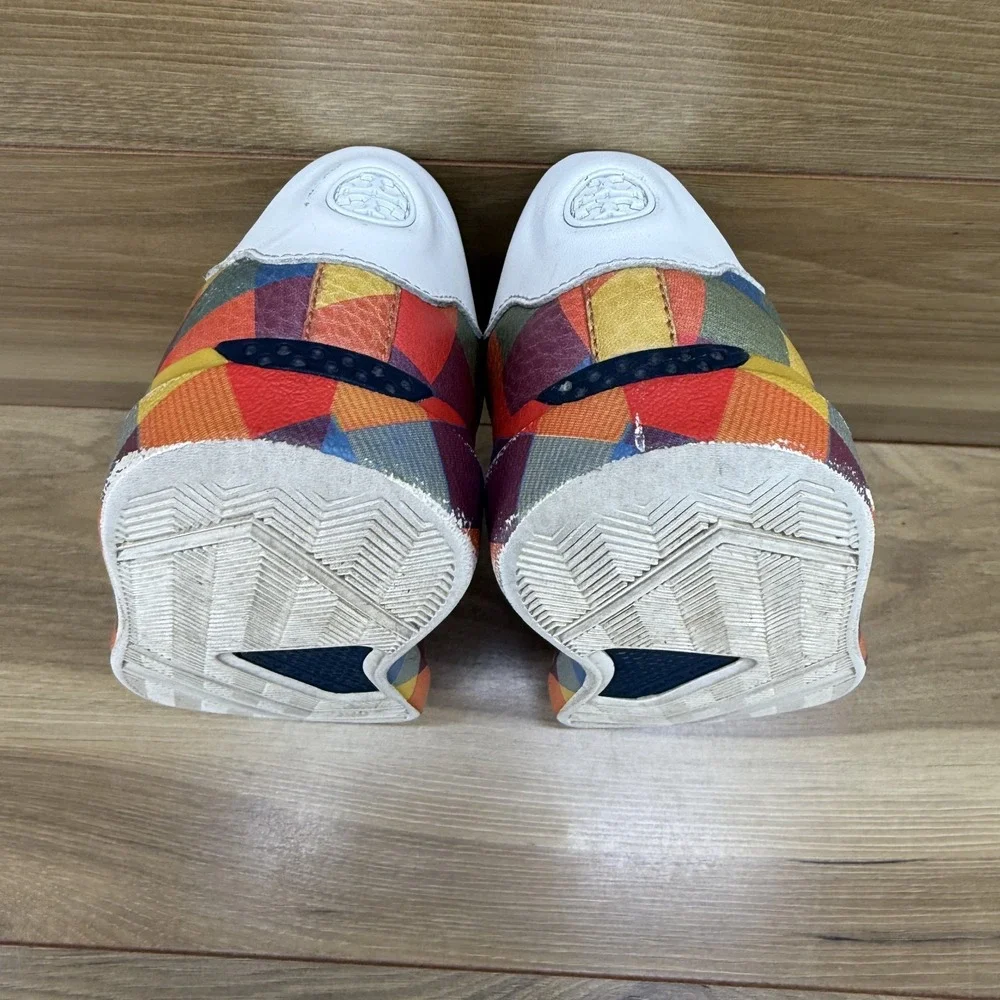 Tory Burch Howell Court Sneakers Womens 5 M Printed Leather Multi Low Top